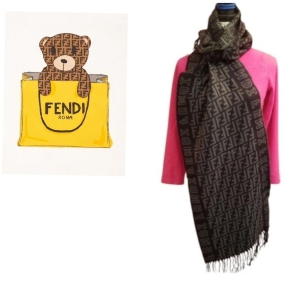 🎈Phenomenal Zucca Wool Fendi Scarf 💕gift
